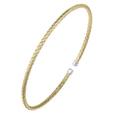 Mixed Metal 2mm Braided Rope Cuff Bracelet- 6.75"